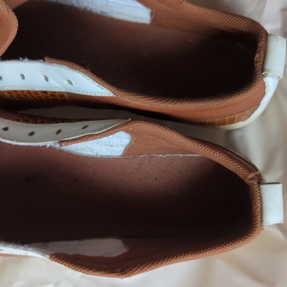 Lacoste brown leather sneakers with croc detail Sz 12 - Picture 7 of 16